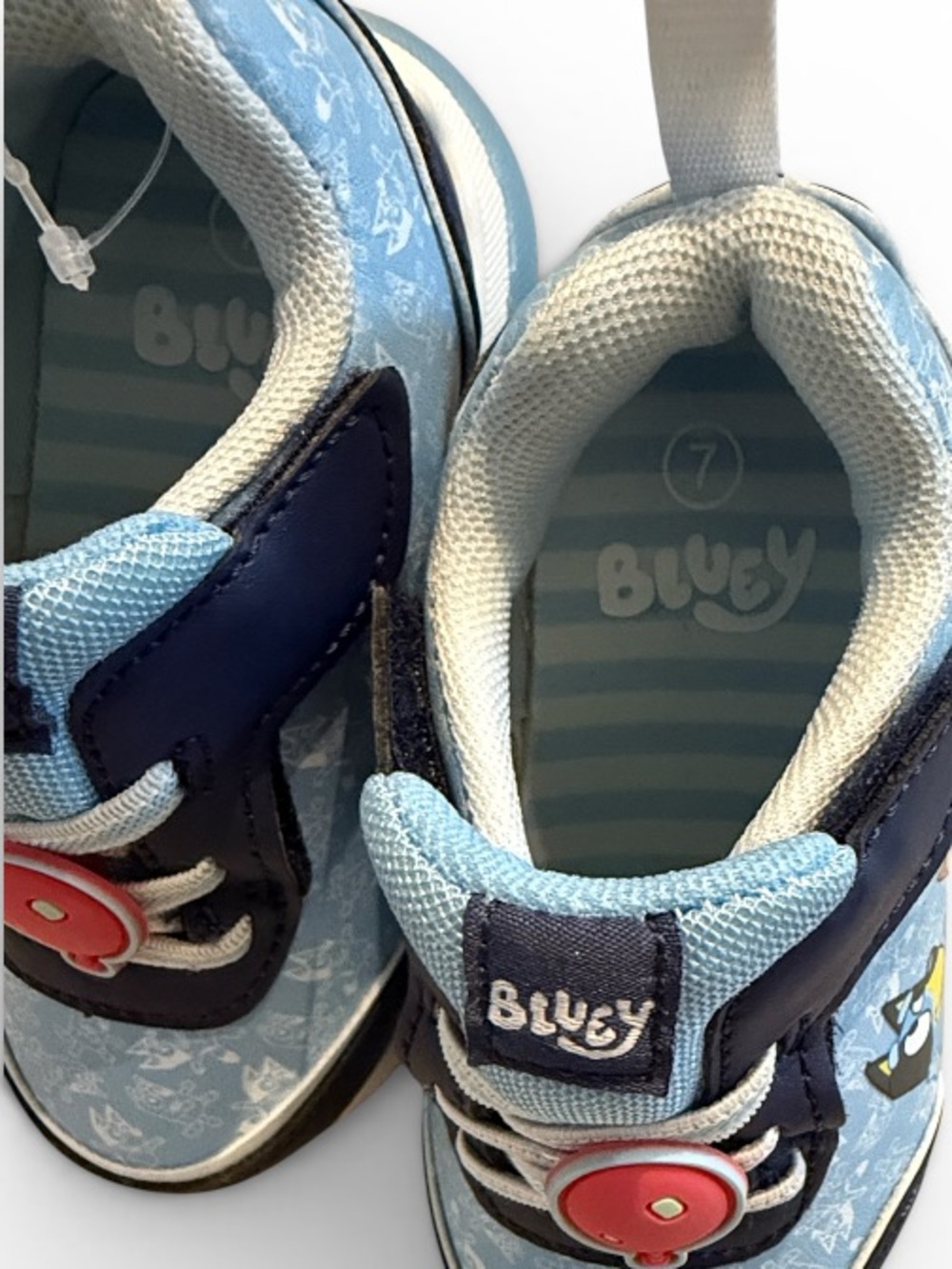 7Toddler “Light-Up” Heel Kid Blue y Sneakers in Light Blue and Navy, NWBox - Picture 2 of 3